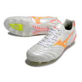 Mizuno Morelia Neo IV Pro FG White, Orange and Yellow Field Football Boots